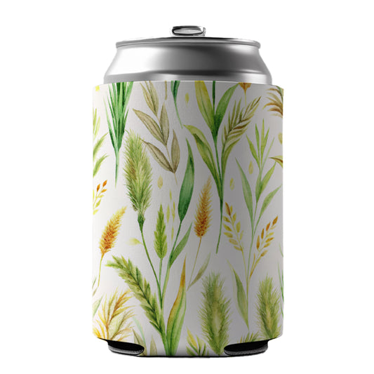 Wild Grasses Can Cooler Beer Soda Drink Insulated Holder Sleeve Hugger