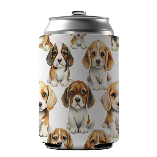 Adorable Puppies Dogs Can Cooler Beer Soda Drink Insulated Holder Sleeve Hugger