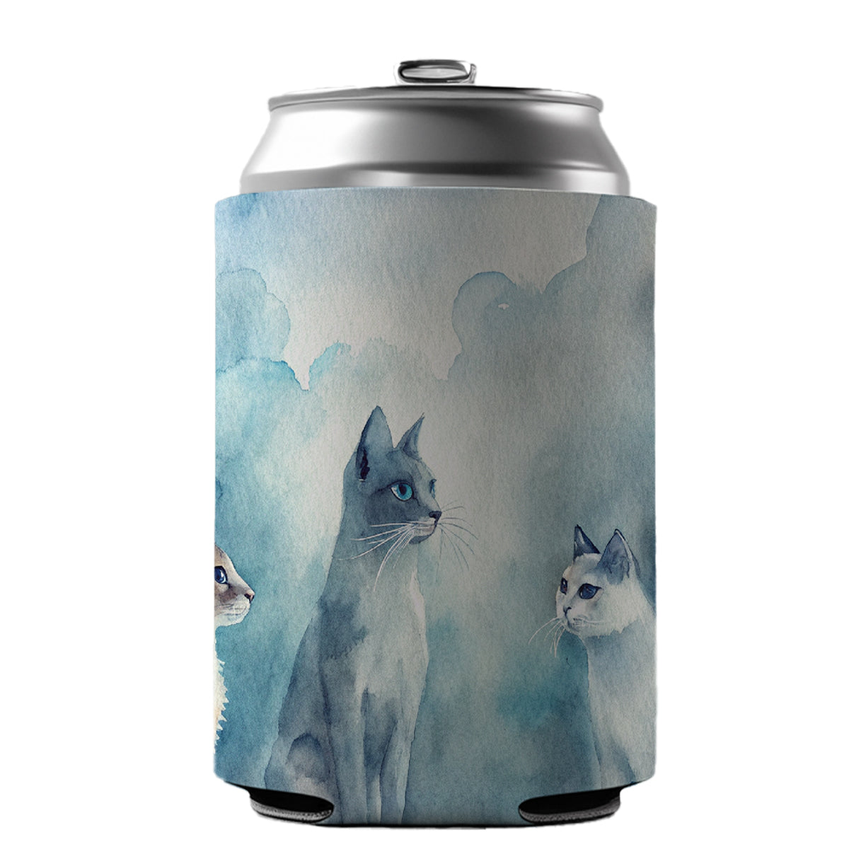 Cats In The Rain Can Cooler Beer Soda Drink Insulated Holder Sleeve Hugger