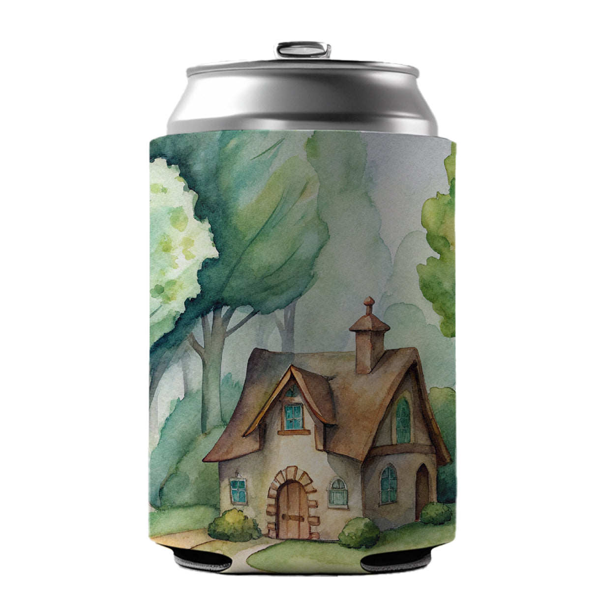 House Shire In The Woods Can Cooler Beer Soda Drink Insulated Holder Sleeve Hugger