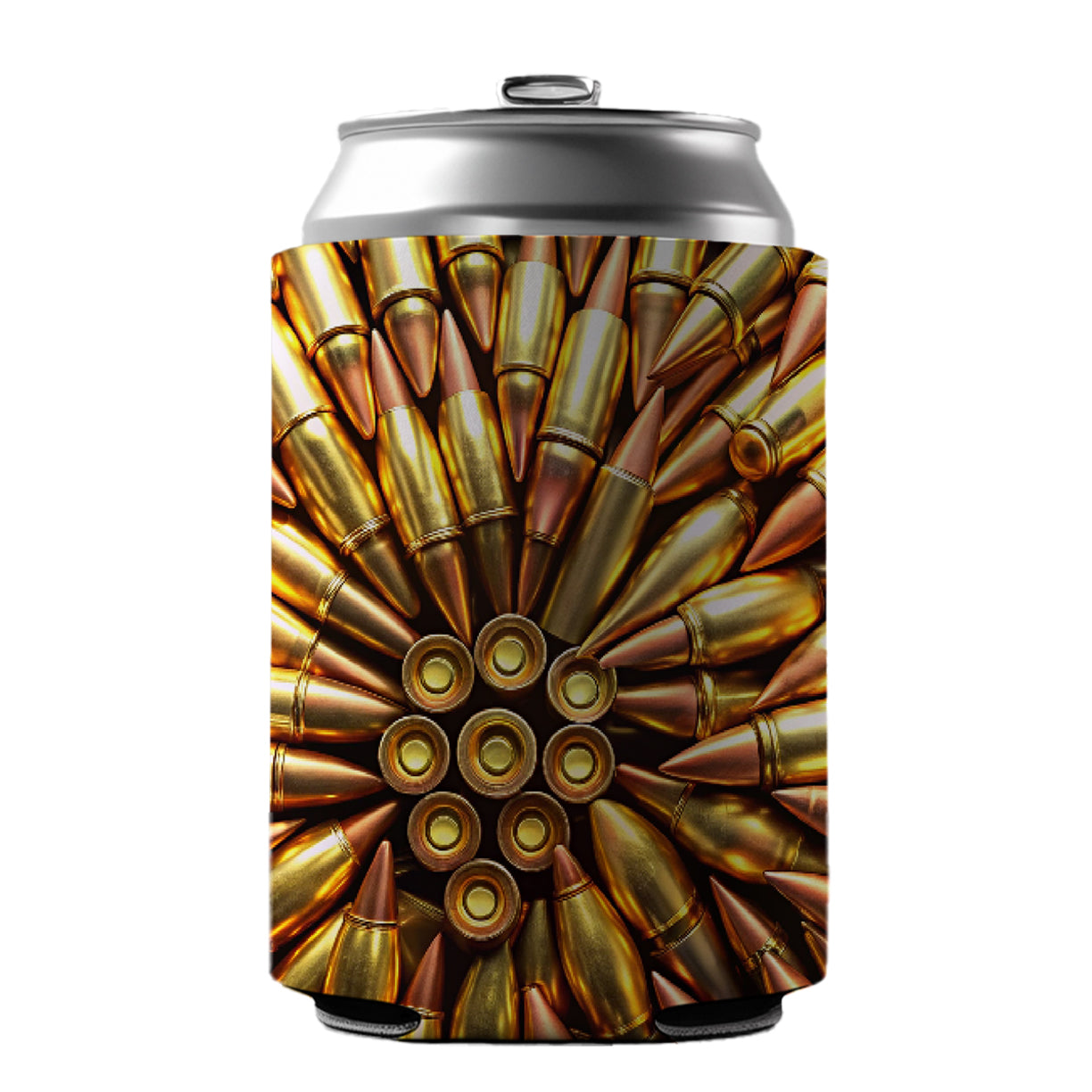 Lots Of Bullets Pattern Can Cooler Beer Soda Drink Insulated Holder Sleeve Hugger