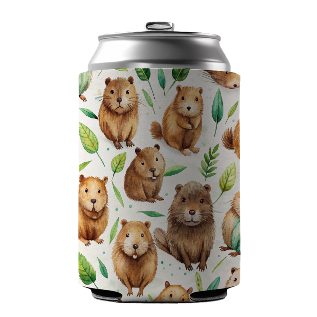 Lots Of Sweet Beavers Can Cooler Beer Soda Drink Insulated Holder Sleeve Hugger