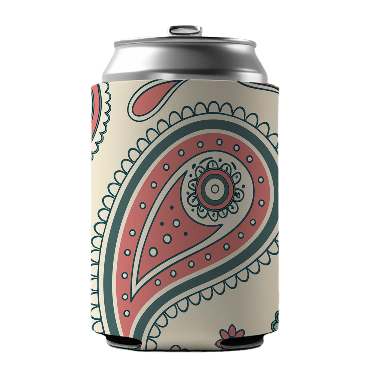 Paisley Pattern Can Cooler Beer Soda Drink Insulated Holder Sleeve Hugger