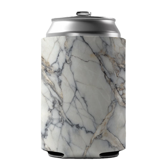 Sleek Faux Marble Can Cooler Beer Soda Drink Insulated Holder Sleeve Hugger