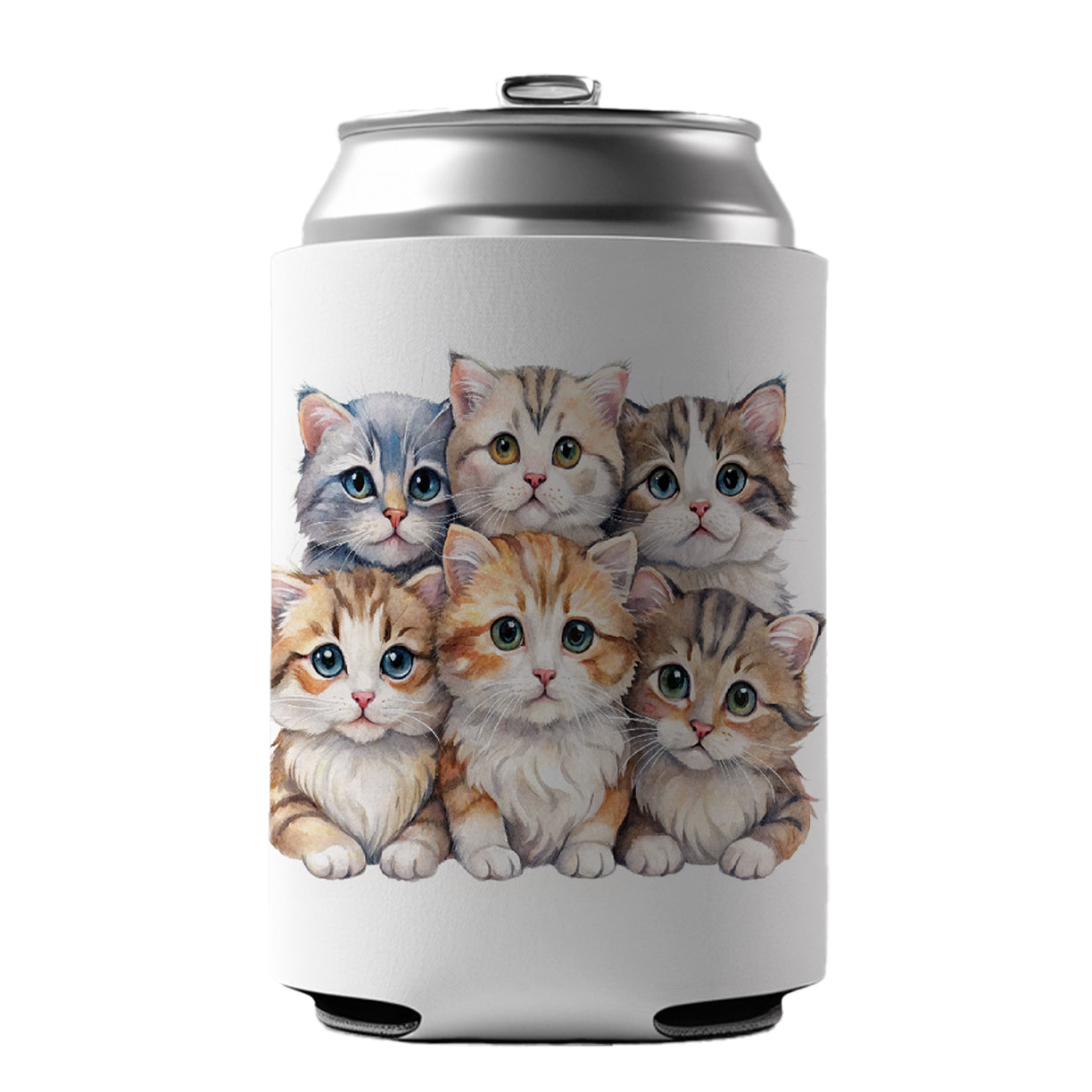Sweet American Curl Cats Can Cooler Beer Soda Drink Insulated Holder Sleeve Hugger