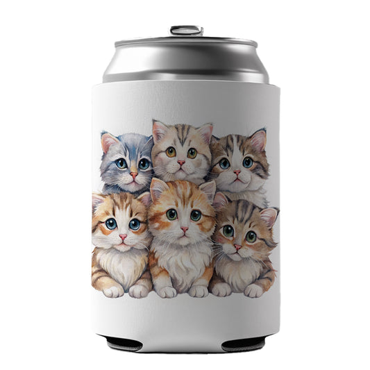 Sweet American Curl Cats Can Cooler Beer Soda Drink Insulated Holder Sleeve Hugger