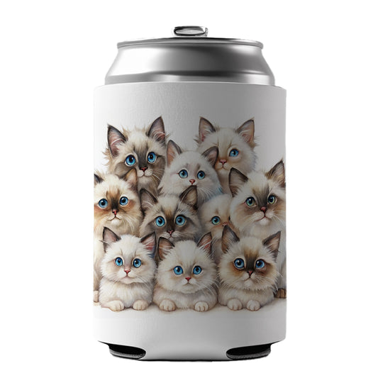 Sweet Birman Cats Can Cooler Beer Soda Drink Insulated Holder Sleeve Hugger