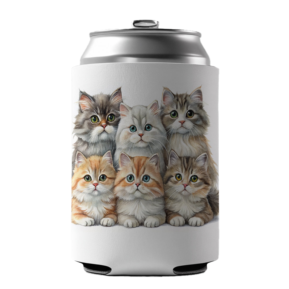 Sweet British Longhair Cats Can Cooler Beer Soda Drink Insulated Holder Sleeve Hugger