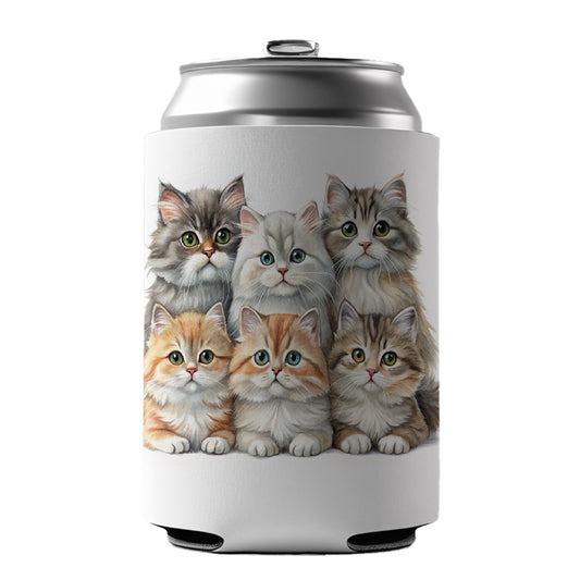 Sweet British Longhair Cats Can Cooler Beer Soda Drink Insulated Holder Sleeve Hugger