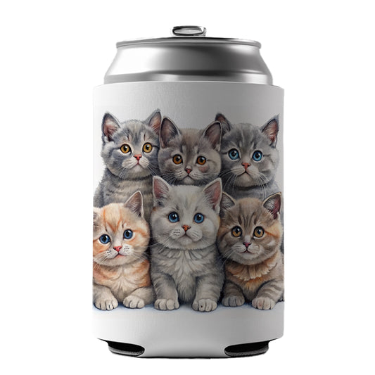 Sweet British Shorthair Cats Can Cooler Beer Soda Drink Insulated Holder Sleeve Hugger