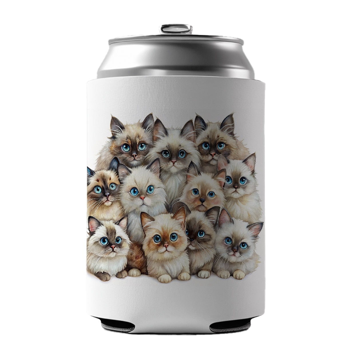 Sweet Himalayan Cats Can Cooler Beer Soda Drink Insulated Holder Sleeve Hugger
