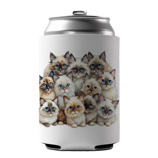 Sweet Himalayan Cats Can Cooler Beer Soda Drink Insulated Holder Sleeve Hugger