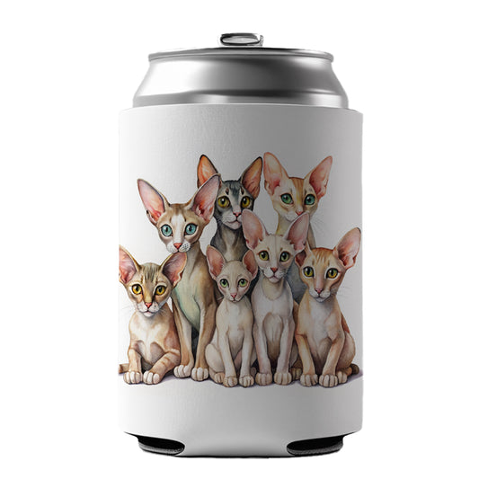 Sweet Oriental Shorthair Cats Can Cooler Beer Soda Drink Insulated Holder Sleeve Hugger