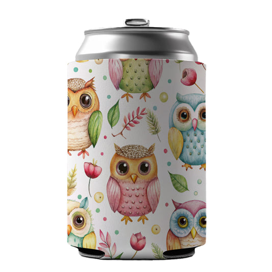 Sweet Owls Can Cooler Beer Soda Drink Insulated Holder Sleeve Hugger