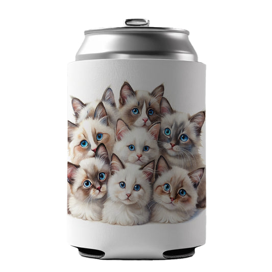 Sweet Ragdoll Cats Can Cooler Beer Soda Drink Insulated Holder Sleeve Hugger