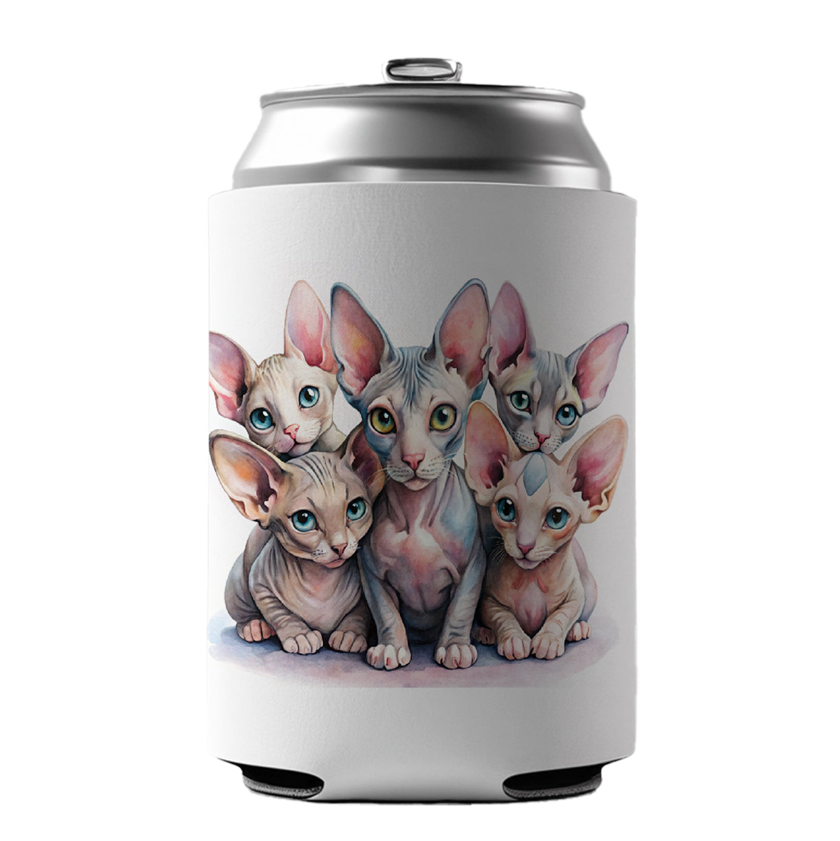 Sweet Sphynx Cats Can Cooler Beer Soda Drink Insulated Holder Sleeve Hugger