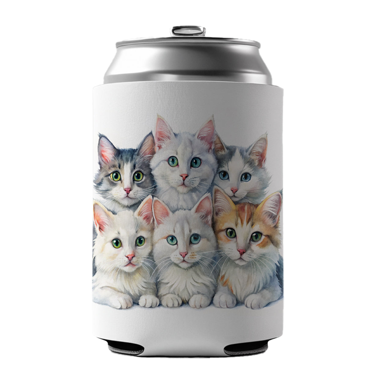 Sweet Turkish Angora Cats Can Cooler Beer Soda Drink Insulated Holder Sleeve Hugger