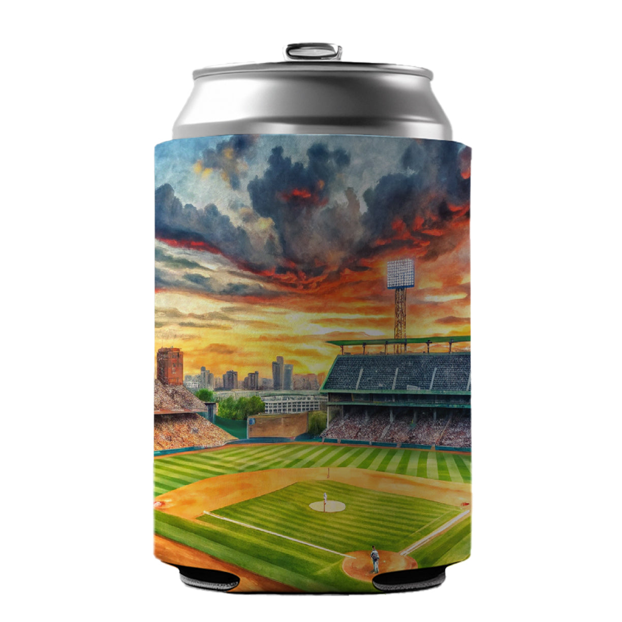 Baseball Game at the Stadium Can Cooler Beer Soda Drink Insulated Holder Sleeve Hugger