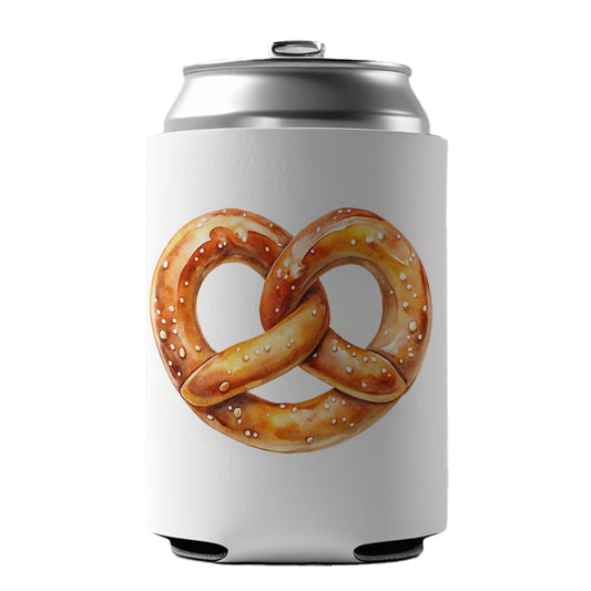 Pretzel Knot Oktoberfest Watercolor Can Cooler Beer Soda Drink Insulated Holder Sleeve Hugger