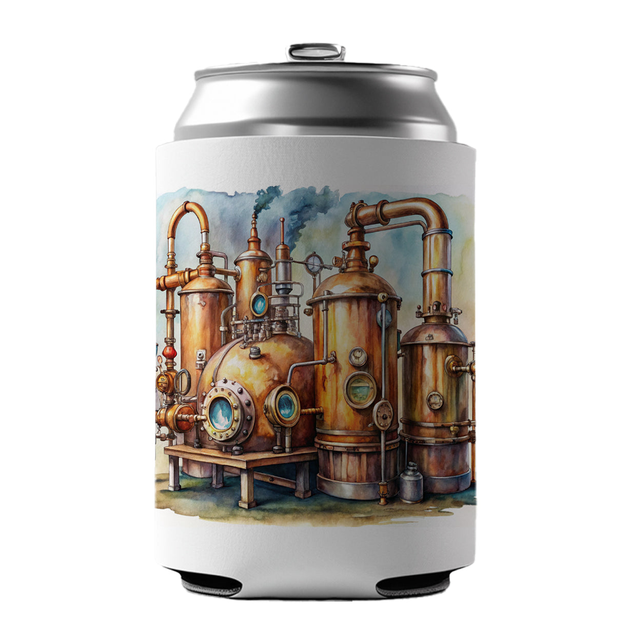 Steampunk Beer Alcohol Still Pipes And Gauges Can Cooler Beer Soda Drink Insulated Holder Sleeve Hugger