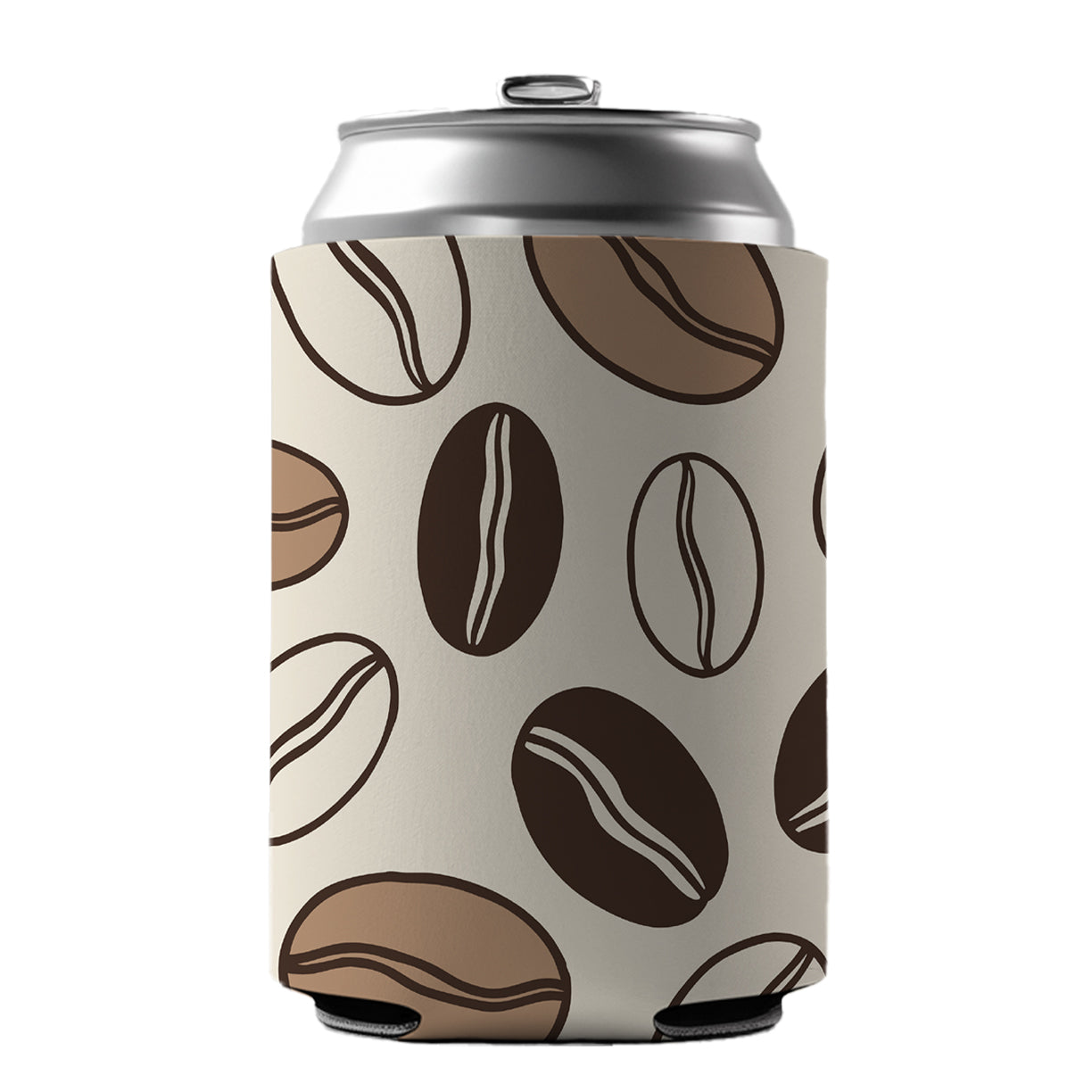 Coffee Beans Sketch Can Cooler Beer Soda Drink Insulated Holder Sleeve Hugger