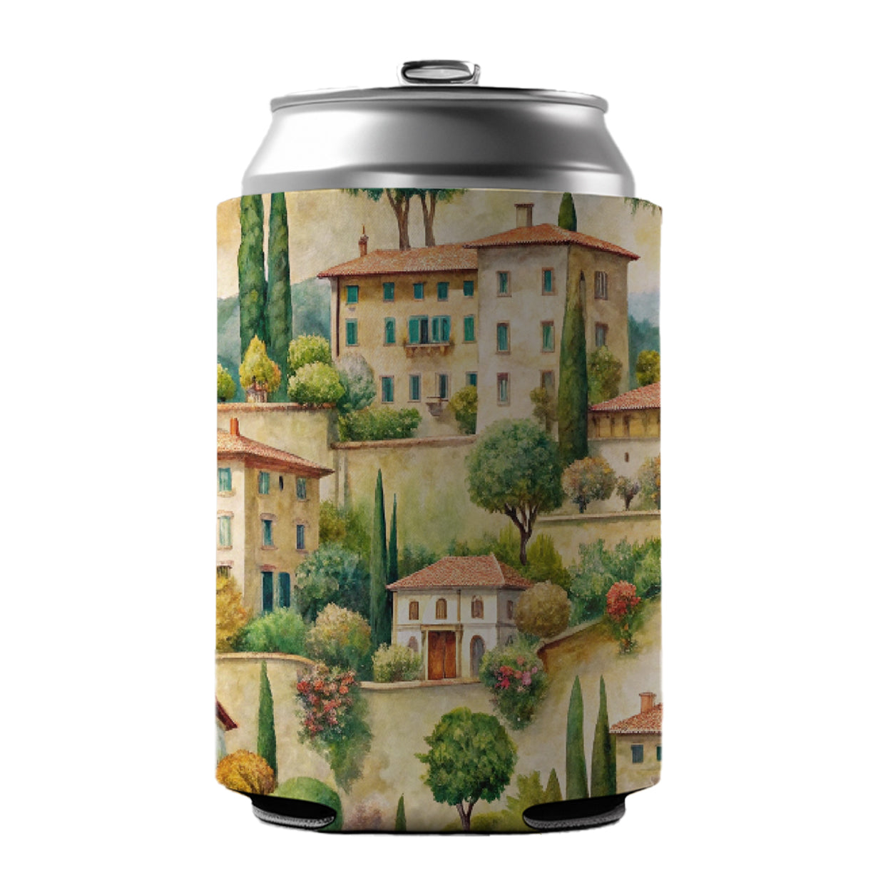 Italian Villa Town Italy Can Cooler Beer Soda Drink Insulated Holder Sleeve Hugger