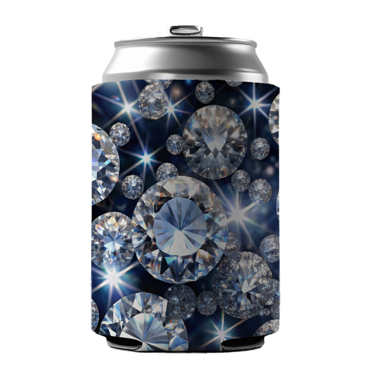 Lots Of Diamonds Can Cooler Beer Soda Drink Insulated Holder Sleeve Hugger