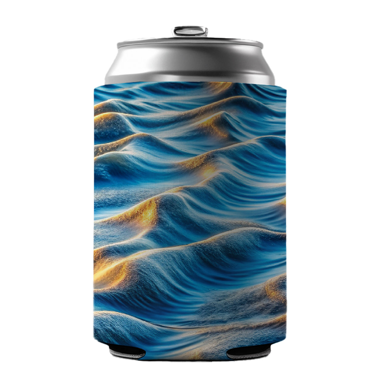 River Lake Waves Can Cooler Beer Soda Drink Insulated Holder Sleeve Hugger