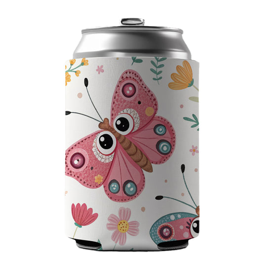 Adorable Butterflies Can Cooler Beer Soda Drink Insulated Holder Sleeve Hugger
