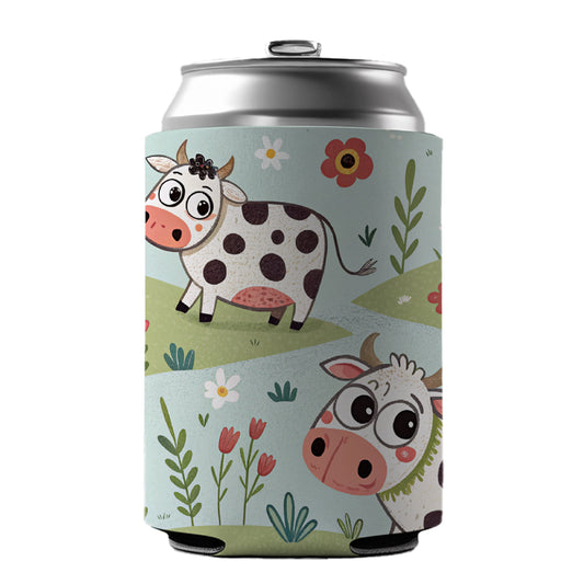 Adorable Dairy Cows Can Cooler Beer Soda Drink Insulated Holder Sleeve Hugger