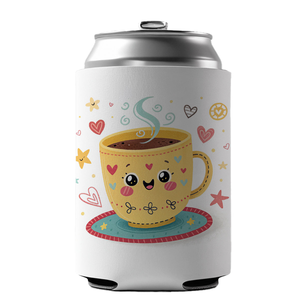 Kawaii Coffee Cup Can Cooler Beer Soda Drink Insulated Holder Sleeve Hugger