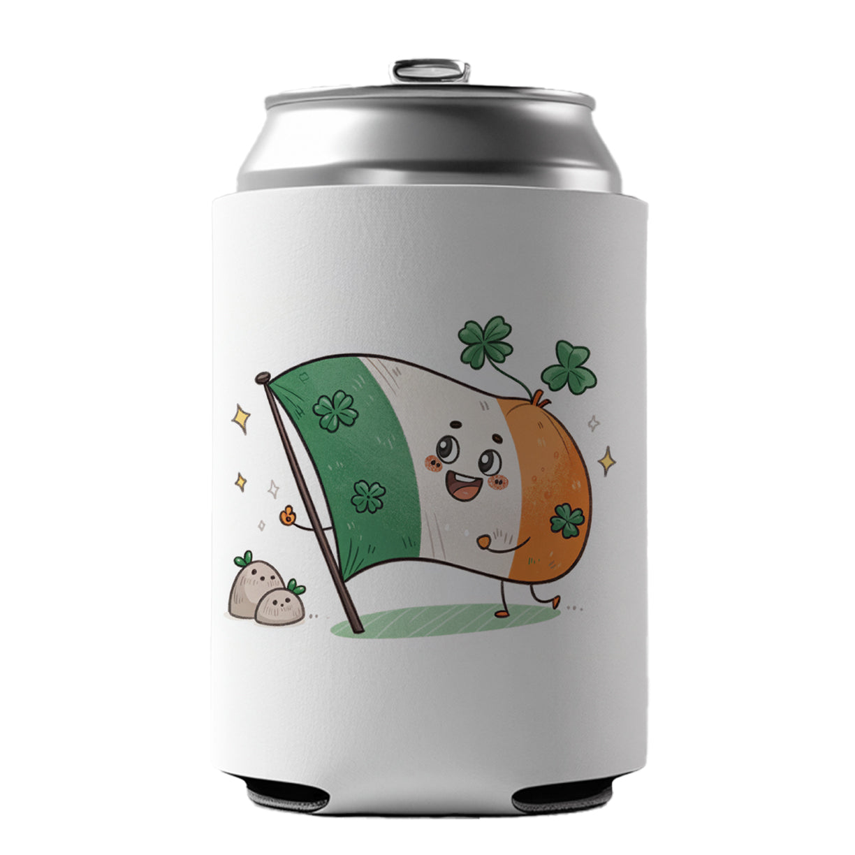 Kawaii Ireland Flag Can Cooler Beer Soda Drink Insulated Holder Sleeve Hugger