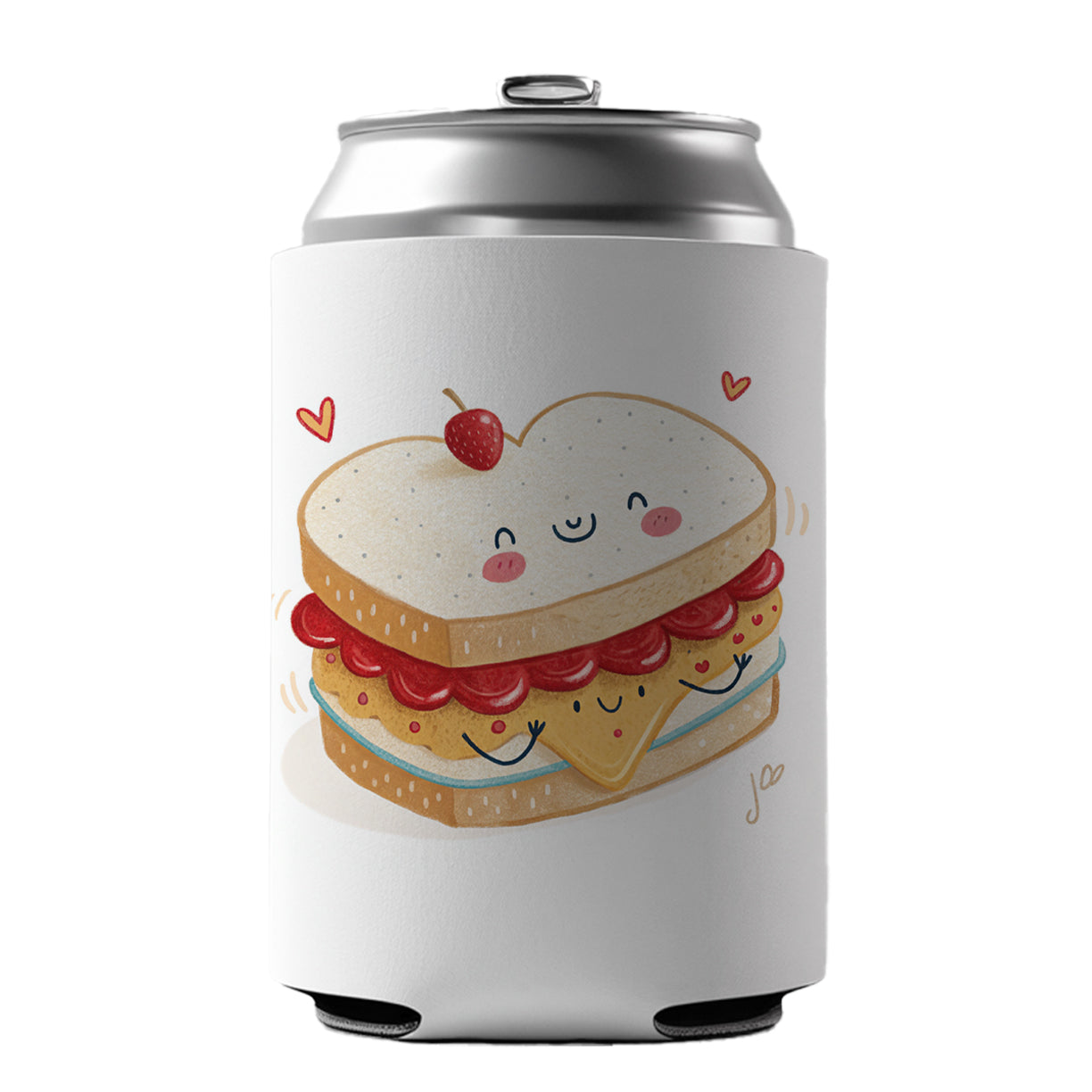 Kawaii Peanut Butter And Jelly Sandwich Can Cooler Beer Soda Drink Insulated Holder Sleeve Hugger