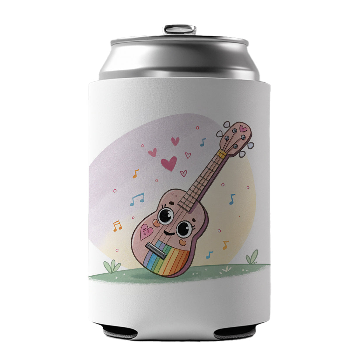 Kawaii Colorful Ukulele Music Can Cooler Beer Soda Drink Insulated Holder Sleeve Hugger