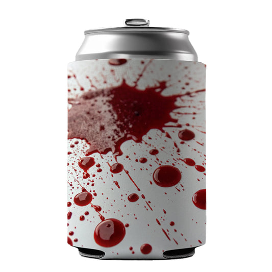 Close-Up Blood Splatters Can Cooler Beer Soda Drink Insulated Holder Sleeve Hugger