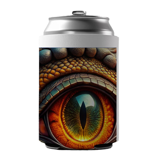 Close-Up Of a Dragon's Eye Fantasy Can Cooler Beer Soda Drink Insulated Holder Sleeve Hugger