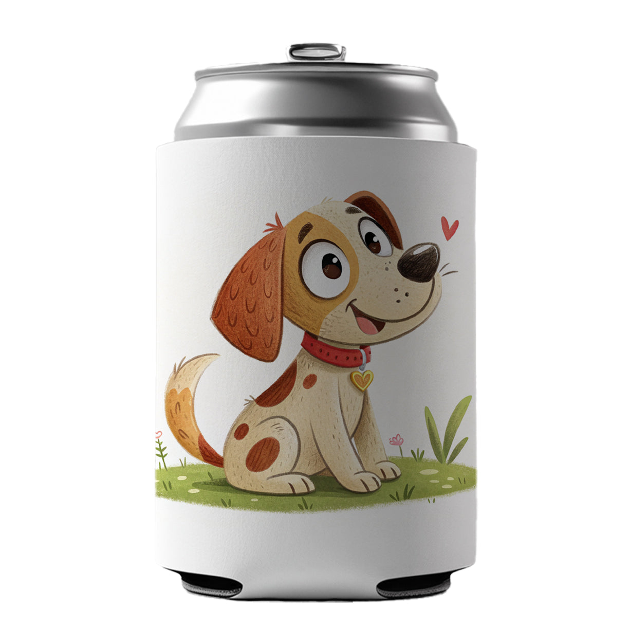 Dog Children's Illustration Style Can Cooler Beer Soda Drink Insulated Holder Sleeve Hugger