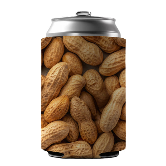 Lots of Roasted Peanuts in Their Shells Can Cooler Beer Soda Drink Insulated Holder Sleeve Hugger
