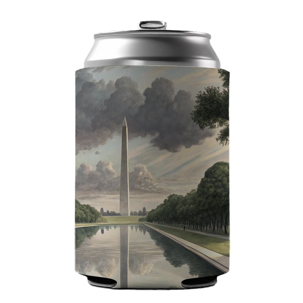National Mall Reflecting Pool In Washington DC Can Cooler Beer Soda Drink Insulated Holder Sleeve Hugger