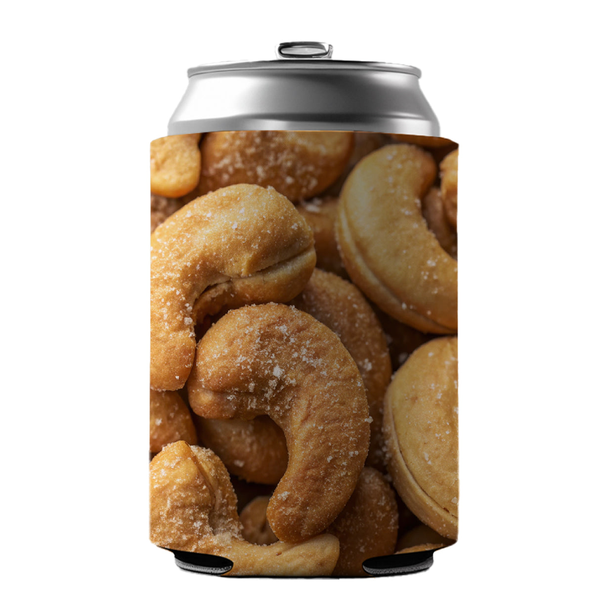 Roasted Salted Cashews Nuts Can Cooler Beer Soda Drink Insulated Holder Sleeve Hugger