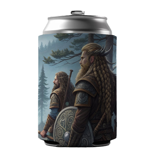 Vikings Raiders Anime Style Fantasy Can Cooler Beer Soda Drink Insulated Holder Sleeve Hugger