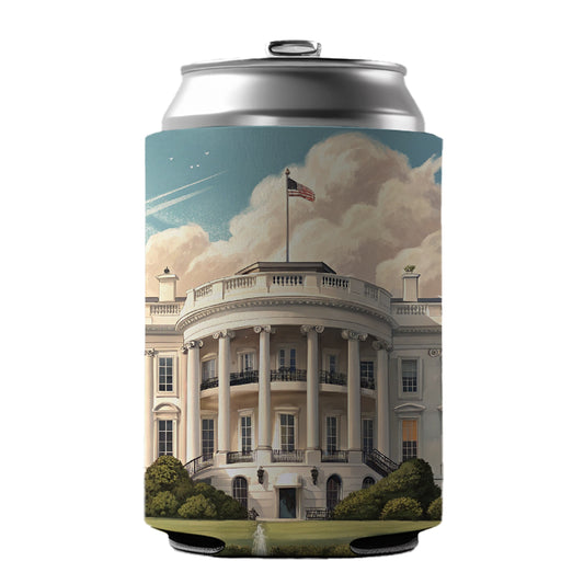 White House Washington DC Can Cooler Beer Soda Drink Insulated Holder Sleeve Hugger