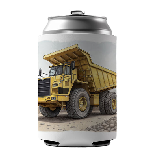 Yellow Dump Truck Construction Equipment Can Cooler Beer Soda Drink Insulated Holder Sleeve Hugger