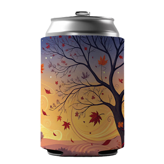 Abstract Fall Autumn Scenic Landscape Can Cooler Beer Soda Drink Insulated Holder Sleeve Hugger