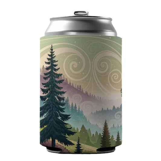 Abstract Pastel Forest Landscape Can Cooler Beer Soda Drink Insulated Holder Sleeve Hugger