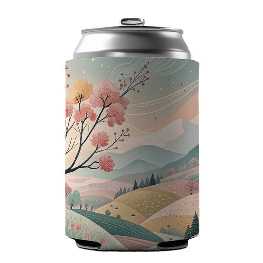 Abstract Spring Landscape Can Cooler Beer Soda Drink Insulated Holder Sleeve Hugger