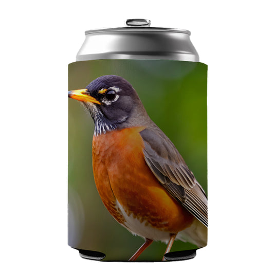 American Robin Backyard Bird Can Cooler Beer Soda Drink Insulated Holder Sleeve Hugger