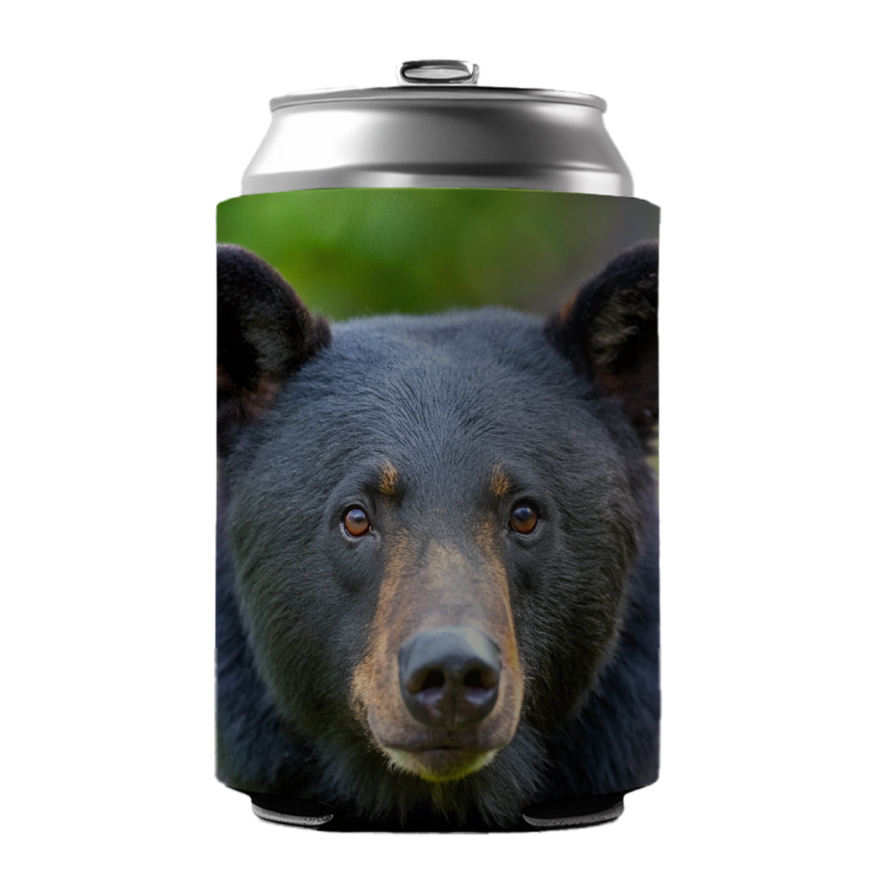 Black Bear Can Cooler Beer Soda Drink Insulated Holder Sleeve Hugger