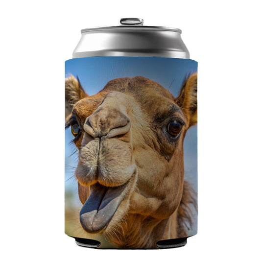 Camel Face With Tongue Sticking Out Can Cooler Beer Soda Drink Insulated Holder Sleeve Hugger