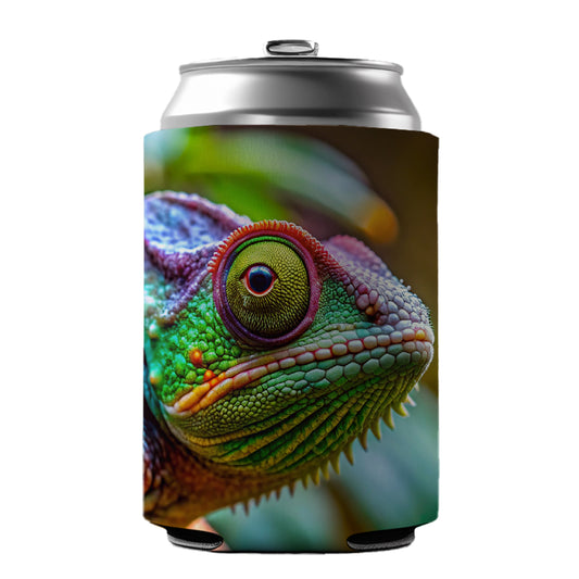 Chameleon Lizard Reptile Can Cooler Beer Soda Drink Insulated Holder Sleeve Hugger